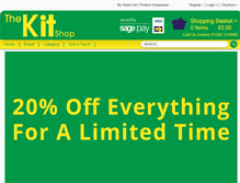 Tablet Screenshot of kitshoponline.co.uk